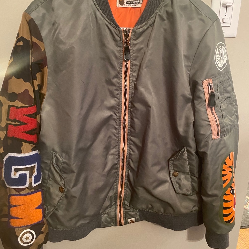Bape A Bathing Ape Shark Jaw Bomber Jacket